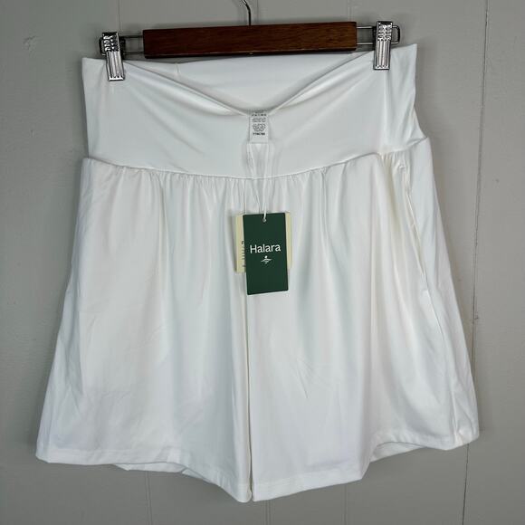 HALARA Pants - Halara SoftlyZero Airy Flowy Athletic Shorts Skort Style White Sz L NWT